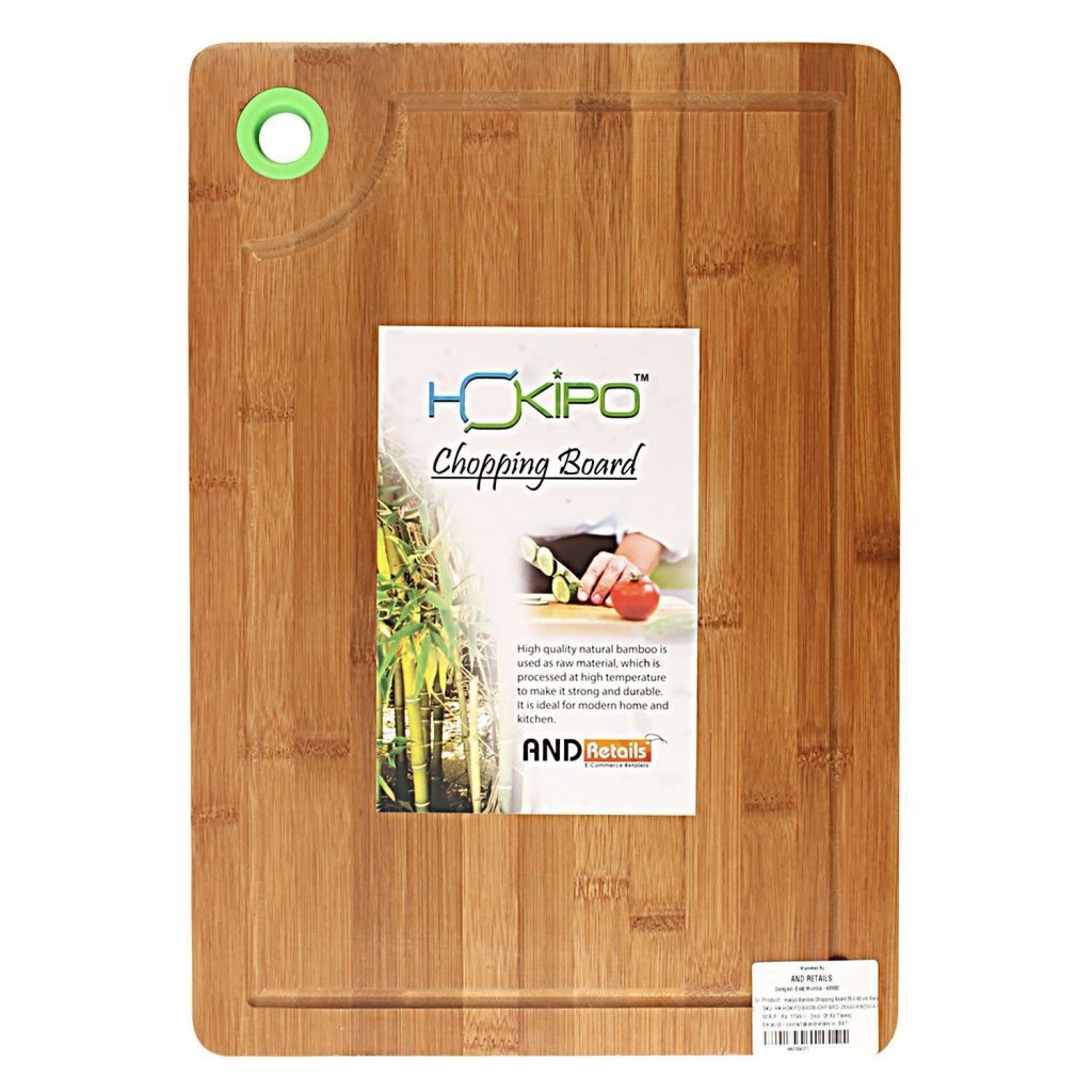 HOKIPO® Large & Thick Bamboo Chopping Board