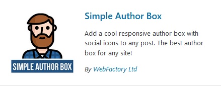 Simple author box wordpress plugin